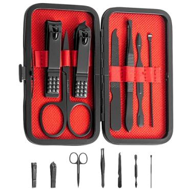 Imagem de Conjunto de cortadores de unha, conjunto profissional de manicure com 7 peças, ferramentas de cuidados pessoais e kit de pedicure com estojo de viagem, material de meias, presente de Natal para homens