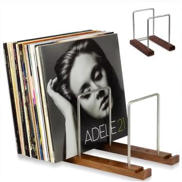 Imagem de Donop Suportes de armazenamento de discos de vinil duráveis