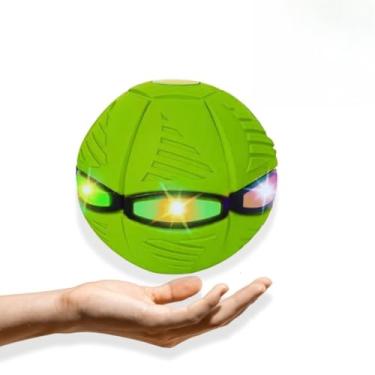 Imagem de Bola LED interativa 2 em 1 - Brinquedo para animais de estimação com luzes LED(Verde)