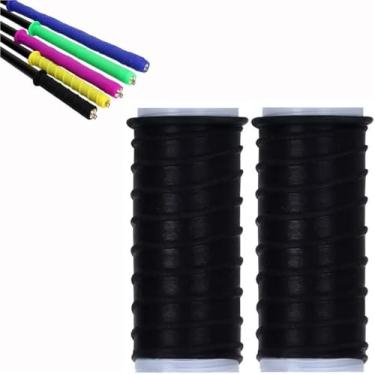 Imagem de Cold Shrink Handle Wrap, 4.7/6.7in Cold Shrink Handle Wrap with Non Slip Texture, Convenient Practical Silicone Bat Grip Tube for Fishing Rods, Rackets and Hand Tools(Black,L" 4.7" D: 1.57")