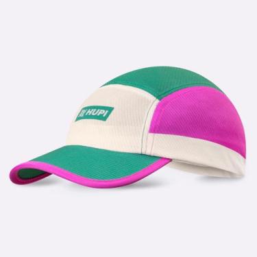 Imagem de Boné para Corrida HUPI Run Verde/Rosa, Verde, Rosa, UNICO