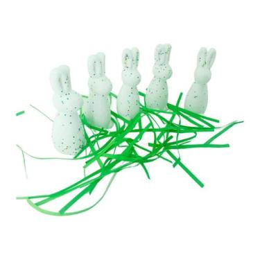 Imagem de Kit 5 Coelhinhos Brancos de Isopor Com Lantejoulas - Aliança