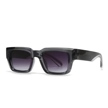 Imagem de Óculos de Sol UV400 - Estilo Punk com Lentes Degradê Cinza, Hastes Largas, para Homens e Mulheres, Ideais para Esportes ao Ar Livre, Corrida e Ciclismo, C6 Cinza