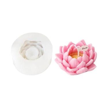 Imagem de Molde De Silicone Para Vela Aromática Em Forma De Flor De Lótus Ferram