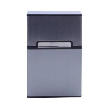 Imagem de 1/2pc alumínio cigarro caso titular caixa de bolso recipiente de armaz