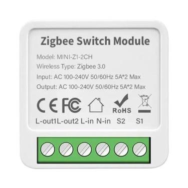 Imagem de Módulo Mini Interruptor Inteligente WiFi 10A 16A Tuya Zigbee 1/2/3/4 C