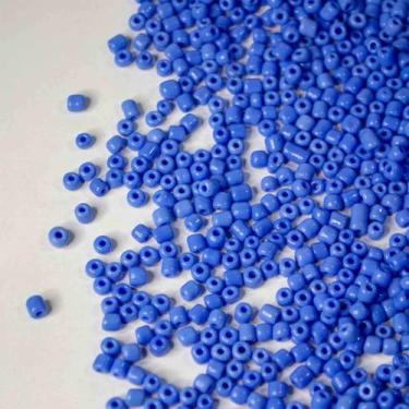 Imagem de Miçanga Azul Médio 6/0 4mm - 620 peças - 50g - La Mode Arte e Criação