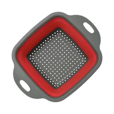 Imagem de Escorredor De Silicone Dobrável Quadrado LMETJMA Para Cozinha, Ideal P