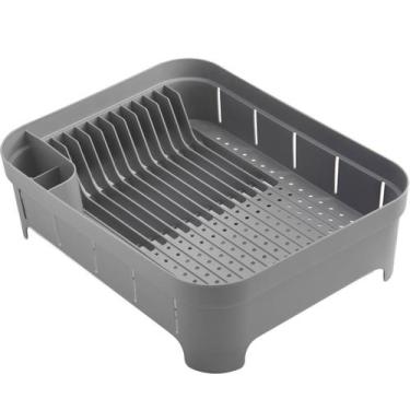 Imagem de Escorredor De Louça Pratos Plástico Porta Talheres Bancada