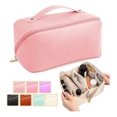 Imagem de Necessaire Feminina Organizador Maquiagem Viagem Blogueira - H2, Rosa,