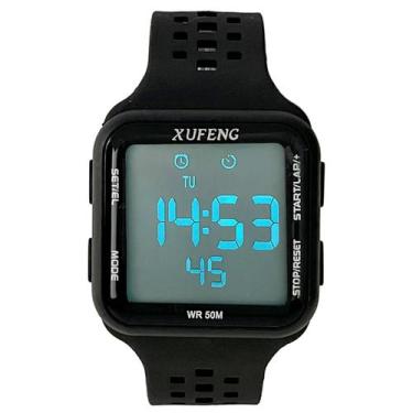 Imagem de Relógio Quadrado Masculino Digital Resistente Água Esportivo Xufeng, P