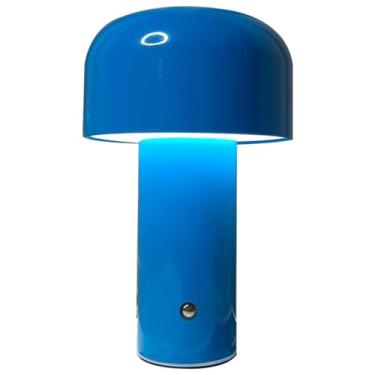 Imagem de Luz de Cogumelo Ferro Acrílico Luminária Noturna Regulável 3 Temperaturas Cor Reguláveis Sem Etapas com Controle USB Type C e Bateria Interna
