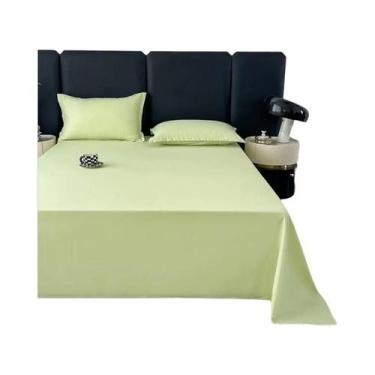 Imagem de Lençol De Cama Lavável À Máquina Em Cor Sólida Para Cama De Solteiro O