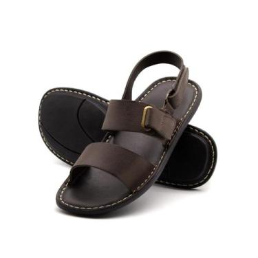 Imagem de Sandália Masculina Soul em Couro Senna Coffee - 8860SC - Andacco, Café