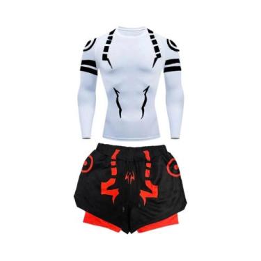 Imagem de Conjunto de Fitness Jujutsu Kaisen Masculino - Camisa 3D de Secagem Rá