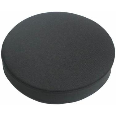 Imagem de Almofada de linho para cadeira, antiderrapante, decorativa, redonda, de espuma, macia e confortável para escritório.