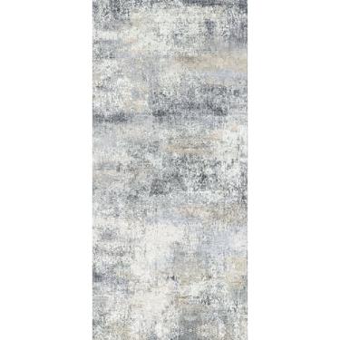 Imagem de Tapete de corredor largo 10 x 30 cm: Tapete abstrato antiderrapante para sala de estar e cozinha - Tapetes finos macios antiderrapantes para família de cães idosos e gatos - Decoração de casa neutra