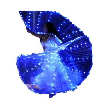 Imagem de Asas De Borboleta LED Coloridas Com Bastões Telescópicos, Fantasia De 