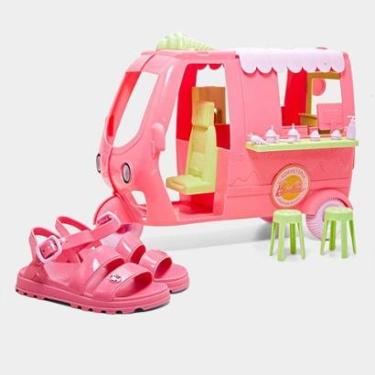 Imagem de Sandália Infantil Grendene Barbie Com Sorveteria Menina-Feminino