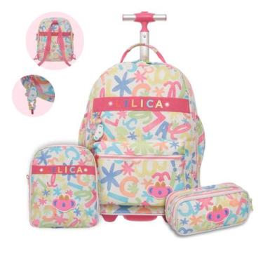 Imagem de Kit Lilica Ripilica Florescer - Mochila tubo rodinhas + Estojo duplo +