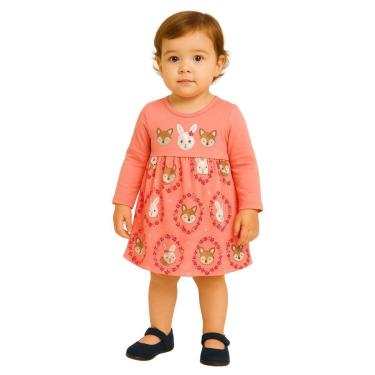 Imagem de Vestido Bordado Interior Flanelado Infantil Menina Kyly-Feminino