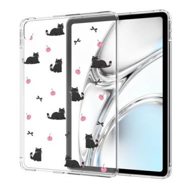 Imagem de Idocolors Capa feminina com laço transparente para iPad (A16) 11ª geração 2025 11 polegadas/10ª geração 2022 10,9 polegadas, leve, antiarranhões, fina, TPU (poliuretano termoplástico), capa traseira