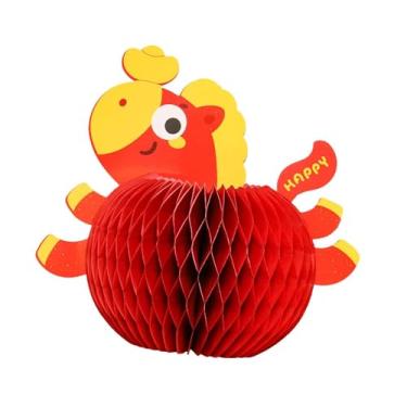 Imagem de Lilihuimaoyi Centro de Mesa em Formato de Favo de Mel para O Ano Chinês, Decoração Do Ano Do Cavalo, Estatueta de Cavalo, Enfeite de Mesa para Casa, Prateleir, Style B