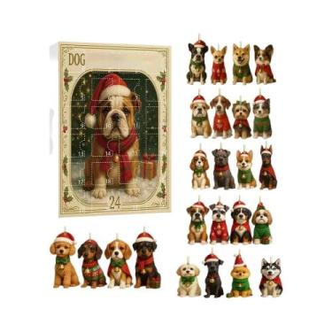 Imagem de Calendário Do Advento Para Cães Com 24 Dias, Pingentes De Acrílico 2D,