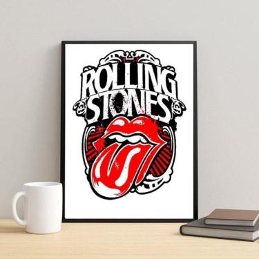 Imagem de Quadro Rolling Stones Arte 33X24Cm - Com Vidro