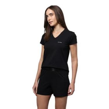 Imagem de Pijama Feminino Short Doll Calvin Klein Pima Cotton EM0045 Preto-Feminino