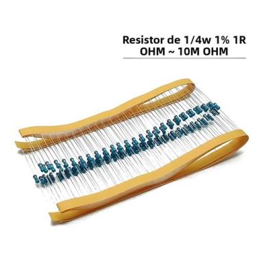 Imagem de 100PCS Resistor De Filme Metálico 14W 1 Ohm a 10M Ohm Tolerância De 15