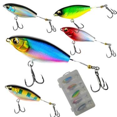 Imagem de Isca Pesca 5 Peixes Artificial Realista Robalo Lambari Tucunare Traira