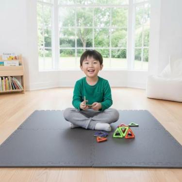 Imagem de Kit 10 Placas Tatame Tapete EVA 50x50cm 10mm 2,5m² Linha Econômica Pis