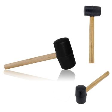 Imagem de Martelo Borracha Cabo Madeira Marreta Assentar Piso Azulejo Ceramica Porcelanato Parede Chao Manutencao Obra