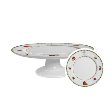 Imagem de Boleira Grande Jingle Bells 34 Cm Cerâmica Alleanza