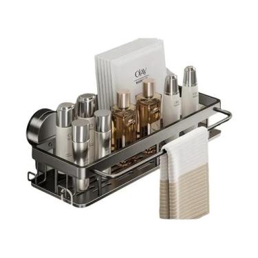 Imagem de Prateleira De Banheiro Com Ventosa Sem Furos, Suporte Organizador De A