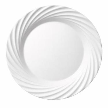 Imagem de Prato Jasmin Raso Jantar - Almoço - 25cm Branco - Duralex