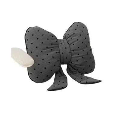 Imagem de Almofada De Sofá Em Imitação De Pele De Coelho Com Laço Rosa, Confortá