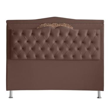 Imagem de Cabeceira para Cama Box Madri Casal Queen Suede Veludo Capitonê 131x160x12cm Rosê Do La...