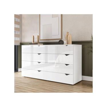 Imagem de Cômoda Porto 8 Gavetas Branca - Modern, Branco