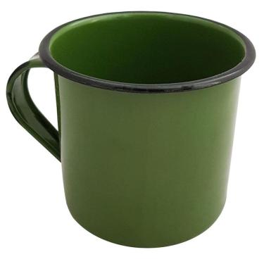 Imagem de Caneca Esmaltada Xícara de Café Chá 400ml Caneca  Agata Caneca Verde