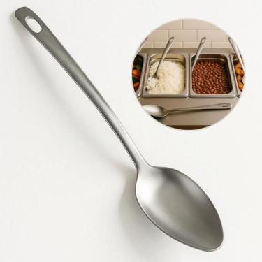 Imagem de 2 Colheres Profissionais Grande De Mesa P/ Arroz Inox 35Cm - RT