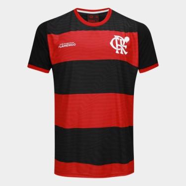 Imagem de Camiseta Flamengo Emoção Masculina - Braziline, Vermelho, Preto, GG