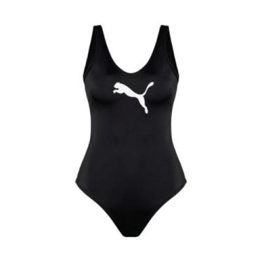 Imagem de Maiô Clássico Puma Adulto Proteção UV50+, Preto, M