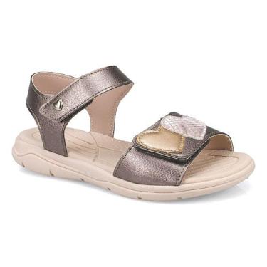 Imagem de Sandália Infantil Feminina Papete Corações - Pequito, 22, Prata