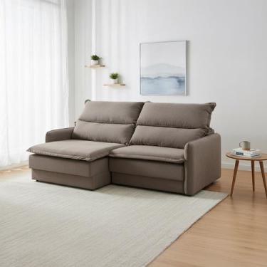 Imagem de Sofá Retrátil 2 Lugares 180cm Colômbia Reclinável Braço Slim Veludo Ma