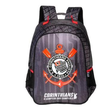 Imagem de Mochila Esportiva Escolar Futebol Corinthians poderoso Timão Oficial -