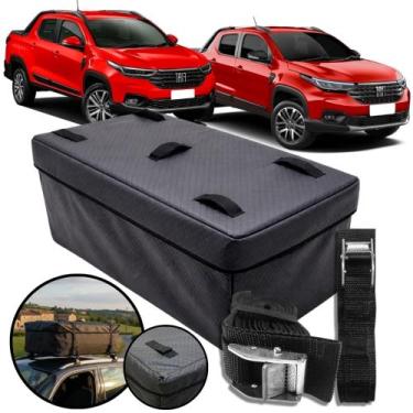 Imagem de Bolsa Maleiro Teto 180L Impermeável+Cinta Carga Fiat Strada - BR18