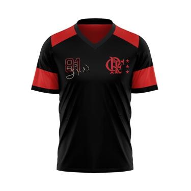 Imagem de Camisa Flamengo Retrô Zico Mundial 1981 Preta - Masculino-Masculino