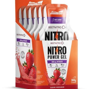 Imagem de Nitro Power Gel - 10 Sachês Morango - New Millen